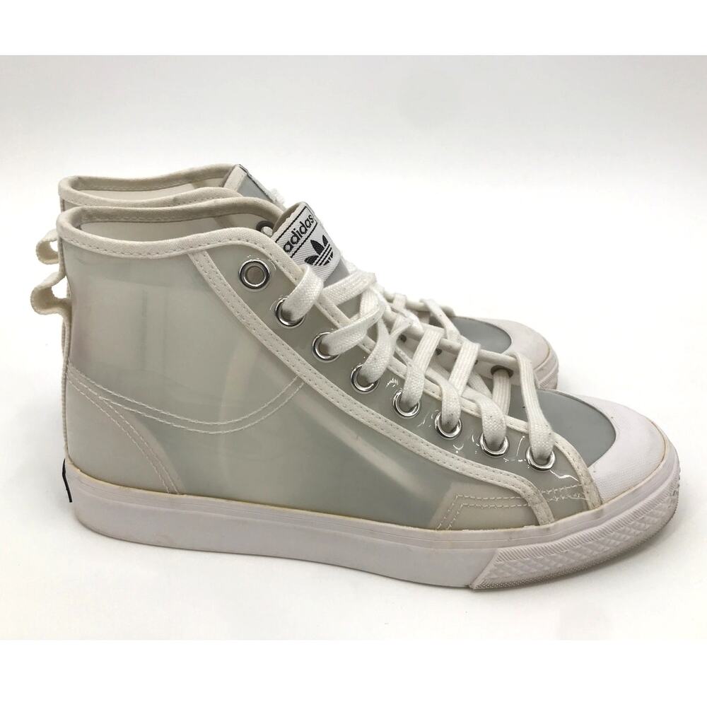 Adidas Nizza Womens Translucent White High Top Sneakers Size 7.5